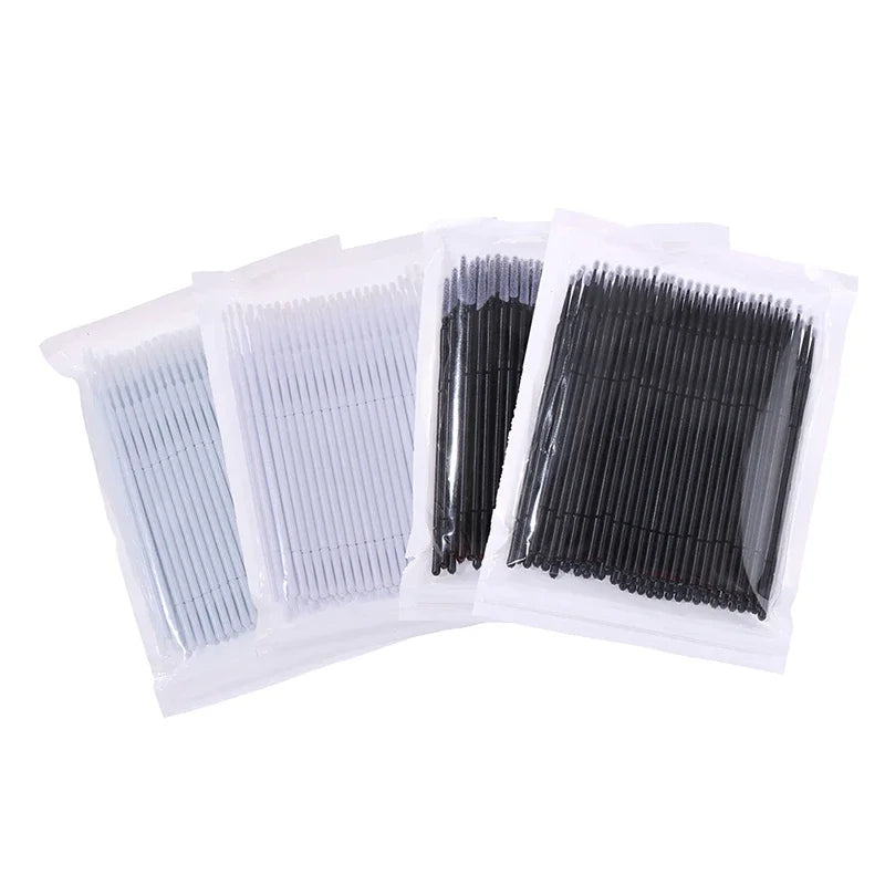 100Pcs Professional  Disposable Eyelash  Extension Micro  Brush Applicator Make  Up Mascara  Swab  Brushes Swab makeup brushes