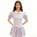 Light purple bodysuit with skirt/adult onesie/adult baby romper/abdl clothes/adult onesie dress