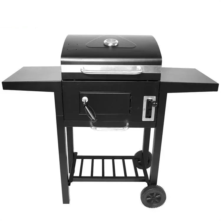Large Charcoal Grill Smoker BBQ Grill Outdoor Camping Stove with Wheels Heavy Duty Portable Barbecue for Home Party Garden