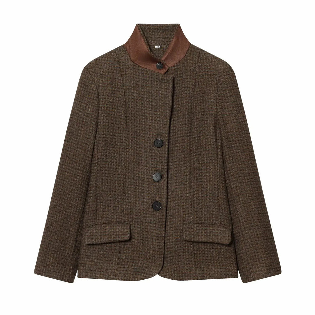 Women's Fall Clothes For Women Blazer Commute Elegant Slim Buttons Plaid Blazer New Fashion Chic Suit Blazer