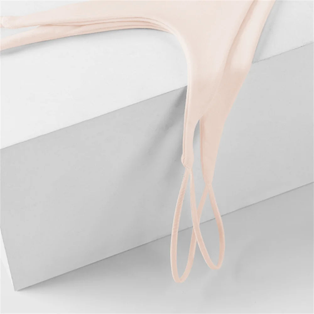 3Pcs/Pack Double Thin Strap Women's Sexy Hot Underwear Low Waist Double Layer Cotton Thong High Cut Seamless Sports G-string