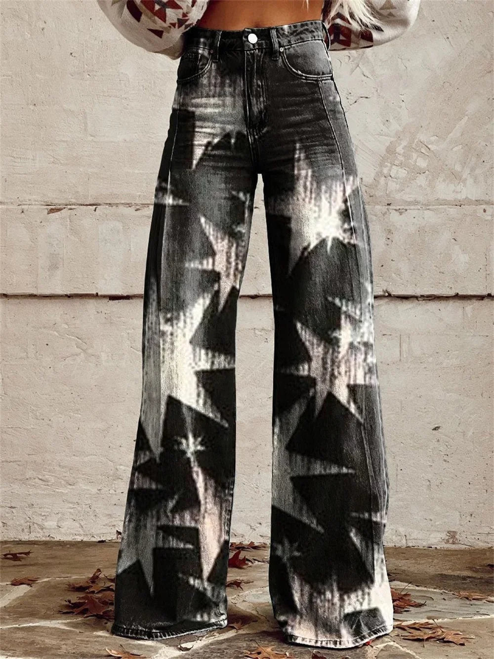 2025 Retro Fashion High Waisted Pants High Street Loose Wide Leg Denim Pants Women Harajuku Y2k Loose Jeans Women's Streetwear