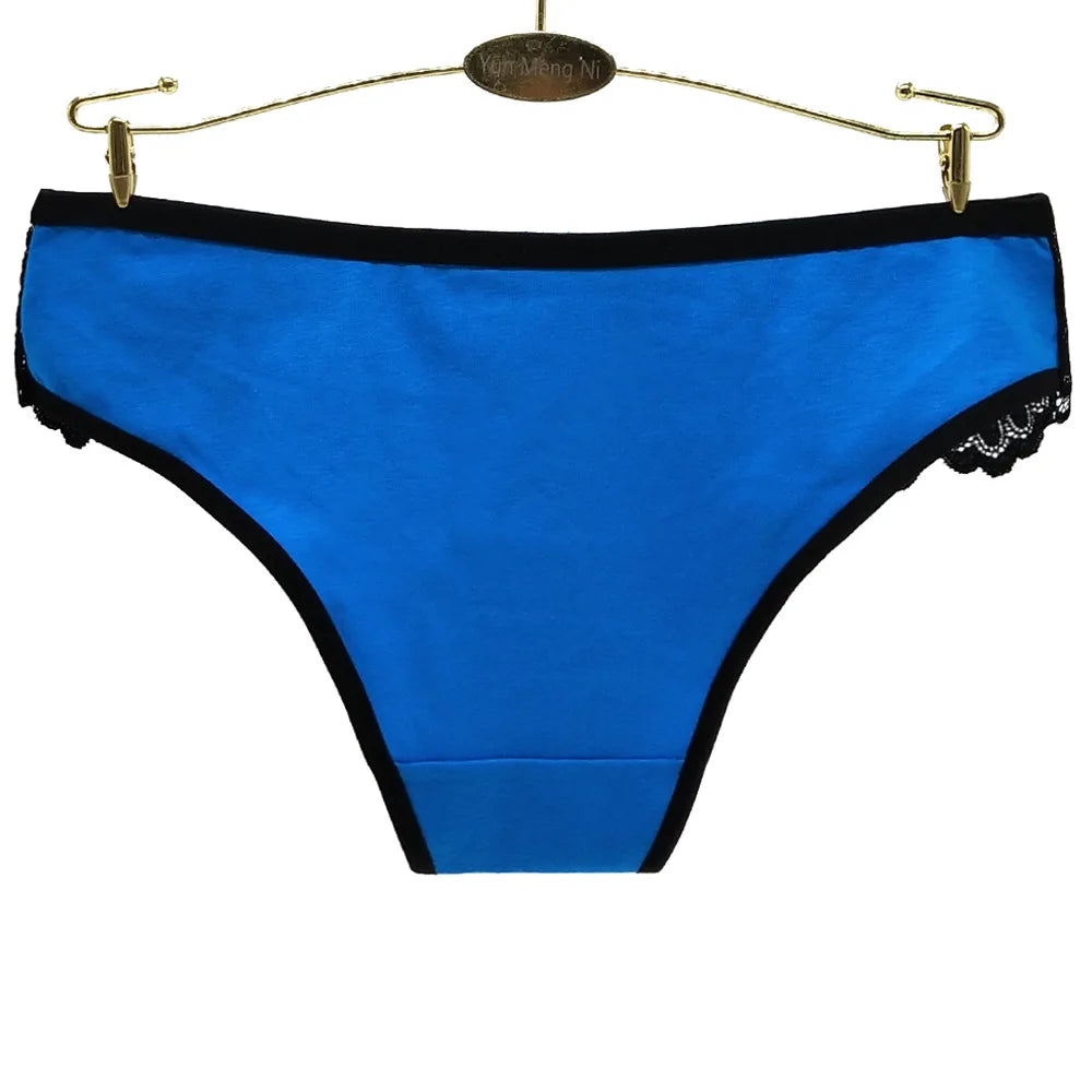 Women Panties Underwear Cotton Sexy Flower Lace Hollowed Low Rise Girls Briefs Ladies Knickers for Women 5 Pcs/lot