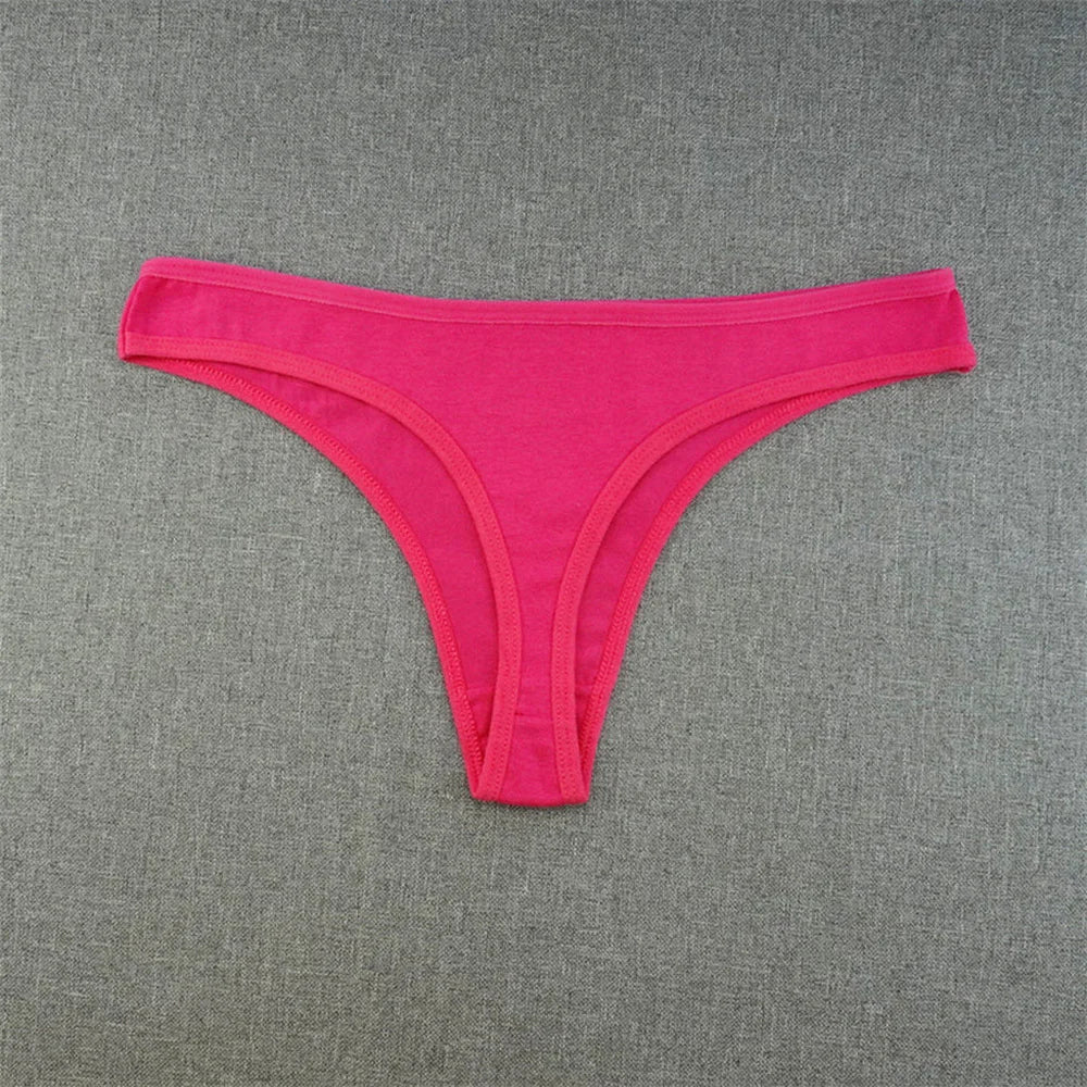 M-XXL Women Thong Panties Sexy Soft Cotton G-String Breathable G-string Underwear Plus Size Color Intimates Lingerie