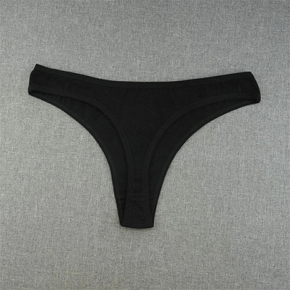 M-XXL Women Thong Panties Sexy Soft Cotton G-String Breathable G-string Underwear Plus Size Color Intimates Lingerie