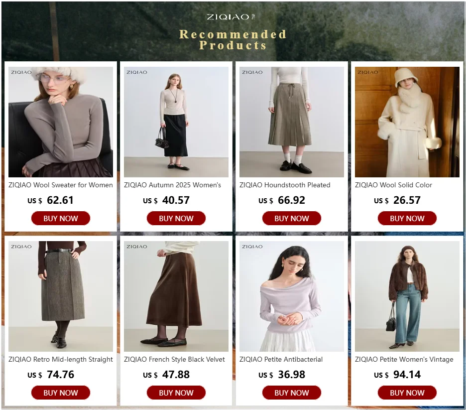 ZIQIAO Temperament One-button Brooch Short Suit for Women Spring Chic Commuter Straight Long Skirt + Short Blazer Jacket Female