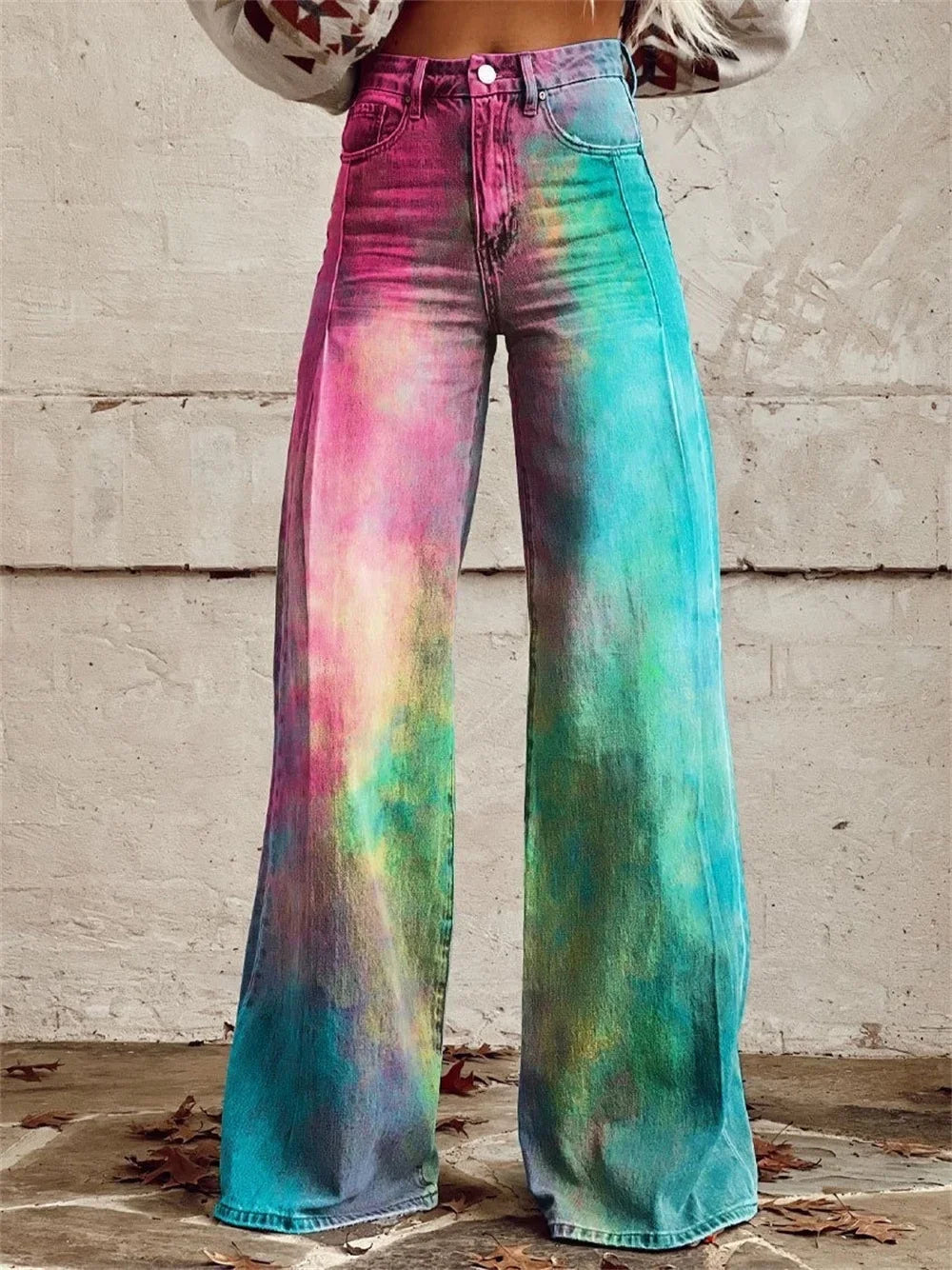 2025 Retro Fashion High Waisted Pants High Street Loose Wide Leg Denim Pants Women Harajuku Y2k Loose Jeans Women's Streetwear