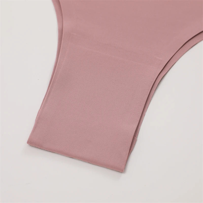 5Pcs Seamless Ultra-thin Underwear Women's Maillard Thongs Sexy Low Waist Brazilian Panties Female Ice Silk Invisible Lingerie