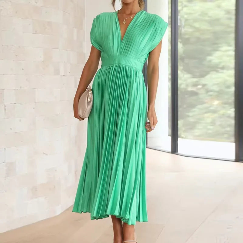 New Summer Women Solid Short Sleeve Party Dress Strapless Backless Patchwork Ladies Dress Loungewear Simple Dress Dropshipping
