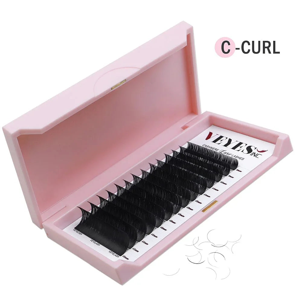 VEYESINC Cashmere Lashes Luxe  Eyelash Extensions Veyelash Faux Mink Individual Volume Soft Natural for Makeup