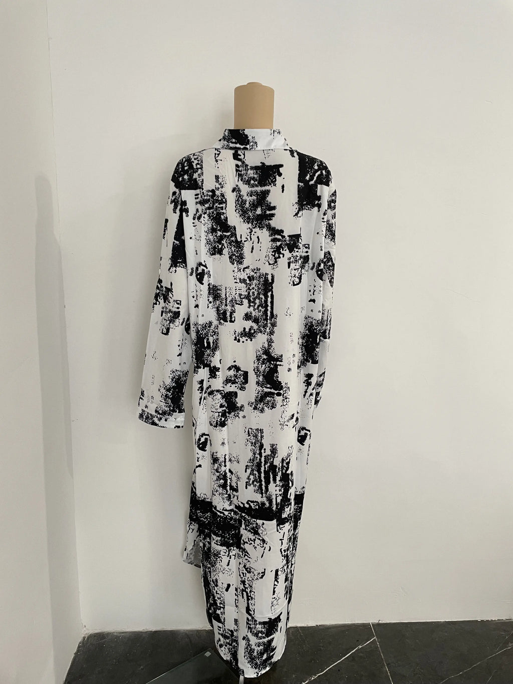 Camouflage Leopard Letters Floral Printed Dresses for Women 2025 Buttons Long Sleeve Loose Split Casual Solid Maxi Dress Robe