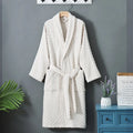 Cotton Bathrobe Towel Material Water Absorbent Quick-Dry Sleep Robes for Couples Spring and Autumn Bath Towel