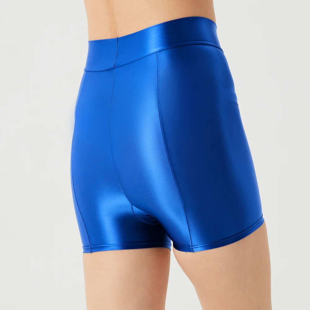 Sexy Women Stain Smooth Yoga Elasitc Shorts Oil Glossy Shiny Tight Casual Beachwear Fitness Short Safety Underwear
