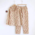 Japanese ladies pajamas set 2026 new autumn and winter air cotton layer thickening long-sleeved cute home clothes pure cotton