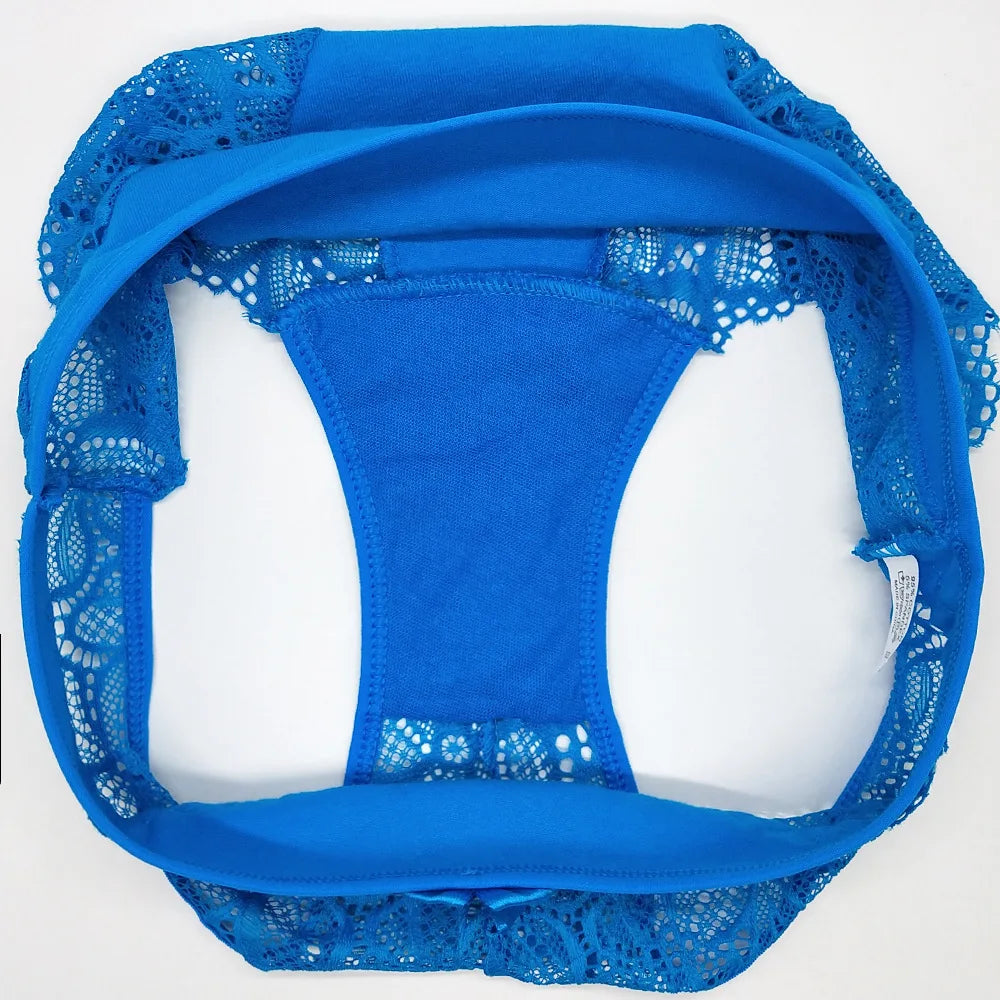 Women Panties Underwear Cotton Sexy Flower Lace Hollowed Low Rise Girls Briefs Ladies Knickers for Women 5 Pcs/lot