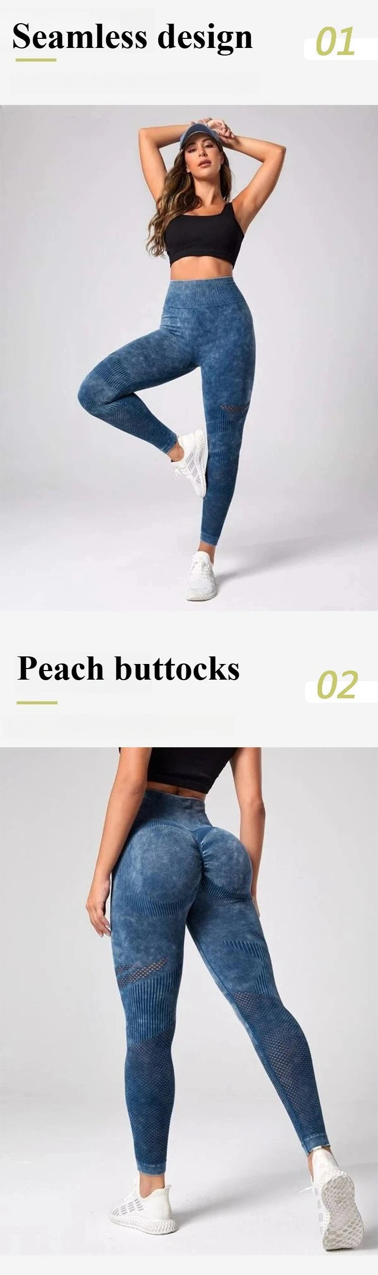 Ladies' Summer Quick Dry Yoga Leggings Gym Running High Waist Butt Liftting Fashion Slim Tights Elastic Seamless Leggings