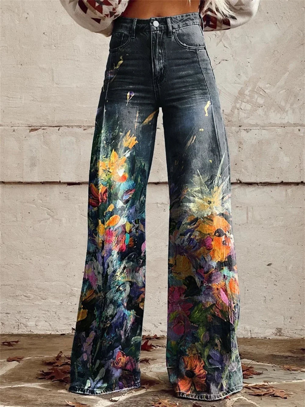 2025 Retro Fashion High Waisted Pants High Street Loose Wide Leg Denim Pants Women Harajuku Y2k Loose Jeans Women's Streetwear
