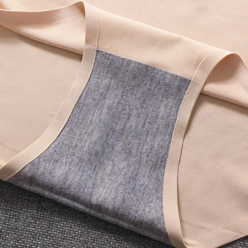 3PCS/Set Seamless Silk Women's Panties Briefs Women Underwear Female Underpants Comfortable Silk Panty Sexy Woman Lingerie M-XL