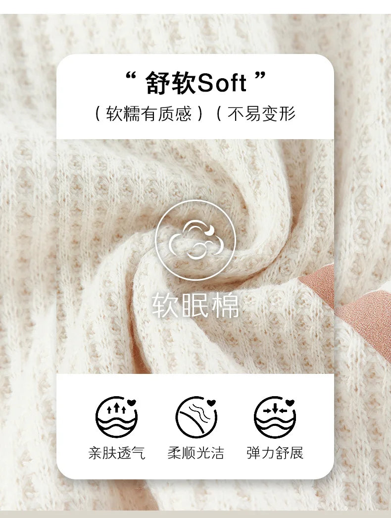 Couple Long Sleeves Sleepwear Autumn Winter Cotton Pajama Sets Print Pants Homewear Kawaii Clothes 2 Piece Sets Nightwear Lovers