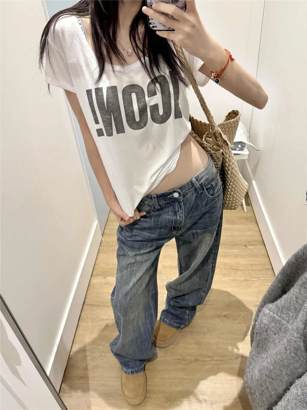 Women American Retro Baggy Jeans Streetwear Wide Leg Denim Pants Wide Fit Y2K High Street Harajuku Tide 2000s Trousers