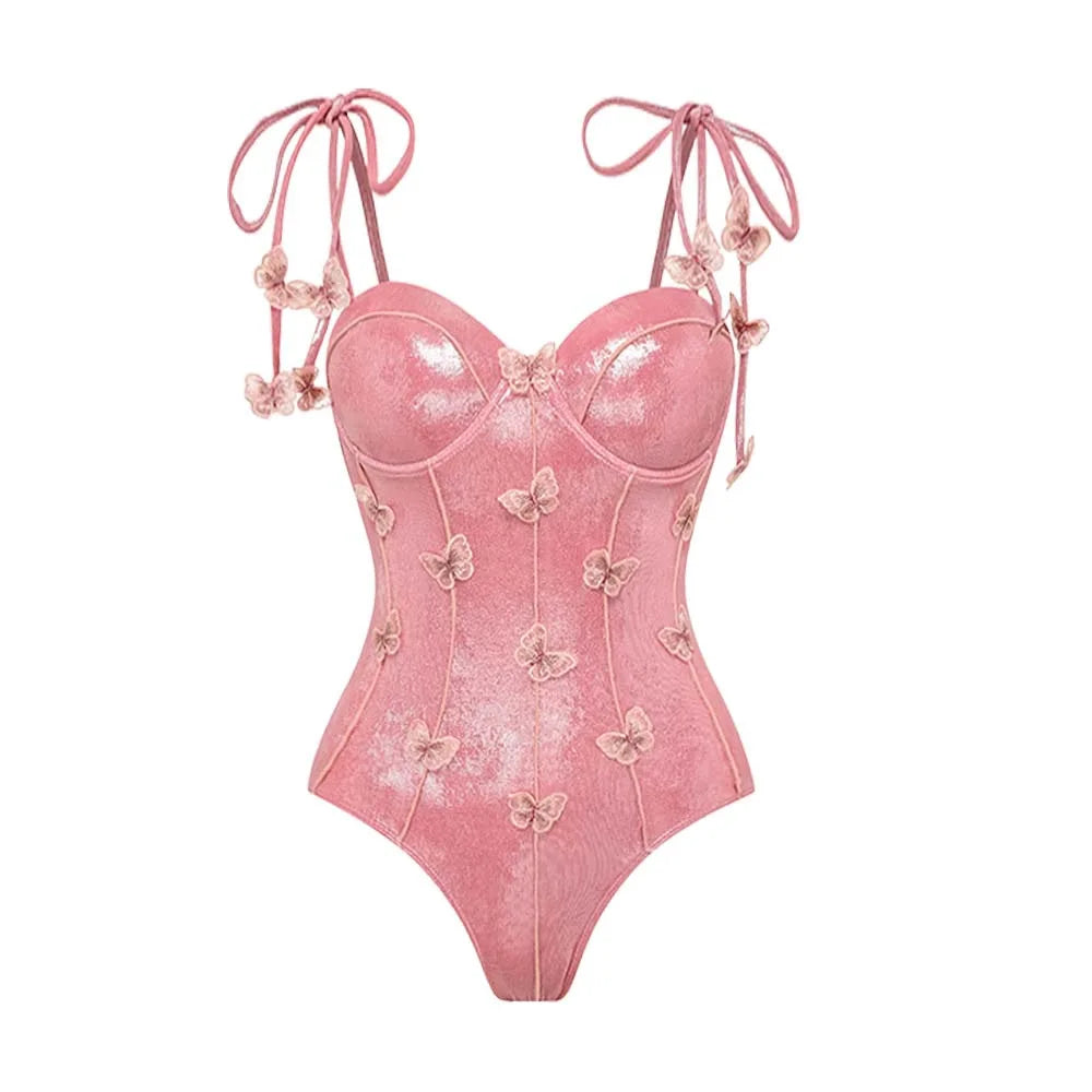 Bikini Bodysuit Swimwear Women With Skirt Bathing Suit Summer New Ruffle Splice Print Beachwear Holiday Bikini Cover Ups Outfits