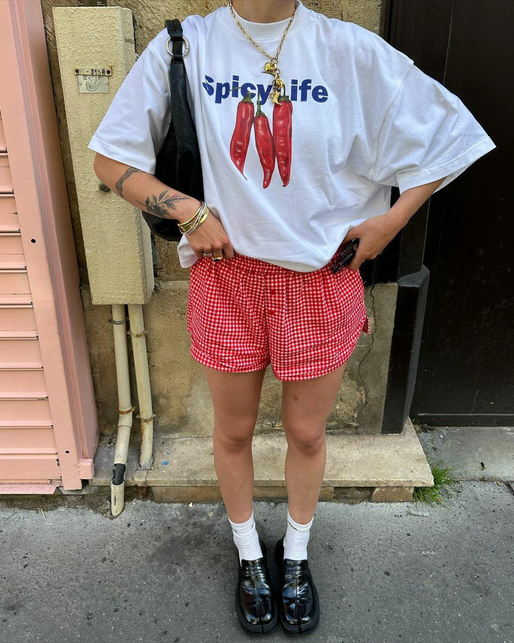 Women's Summer Basic Y2K T-Shirt Chili/ Fig/ Ocean/ Lamp Print Casual Short Sleeve Tops for Streetwear Aesthetic Clothes