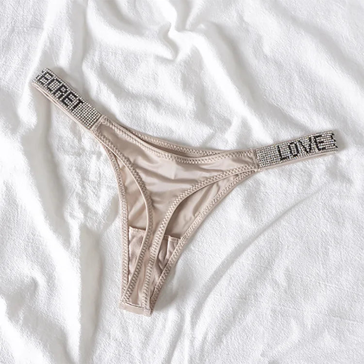 Rhinestone G string thong panties women's panties low waist sexy lingerie ladies lingerie panties lingerie ladies underwear