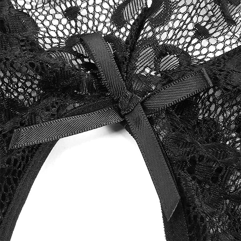 Summer Sexy Backless Slim Mini Dresses For Women Lace Crotchless Teddy Baby Doll Dress Y2k Clothes Deep V Bodycon Party Sundress