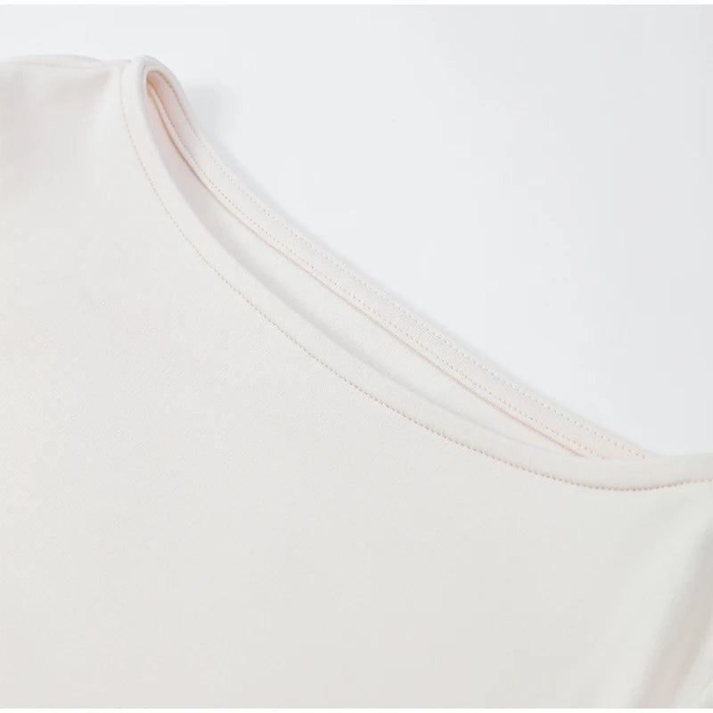 Women Solid Color Ruffles Hem Mini Dress Elegant O Neck Long Sleeve Slim Fit Gown Summer Vacation Holiday Party Dress