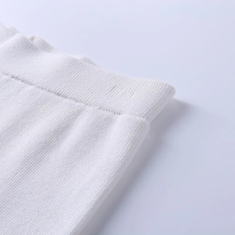 Women's Tight Shorts High-waisted Bottoming Knitted Pants Summer Fitness Running Sports Shorts Casual Shorts Yoga Pants Gift