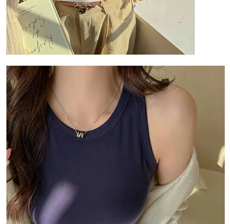 BIVIGAOS Summer New Hot Girl Tight Fitting Vest Women's Modal High Elastic Sexy Tank Top Casual Fashion Vest Sleeveless T Shirt