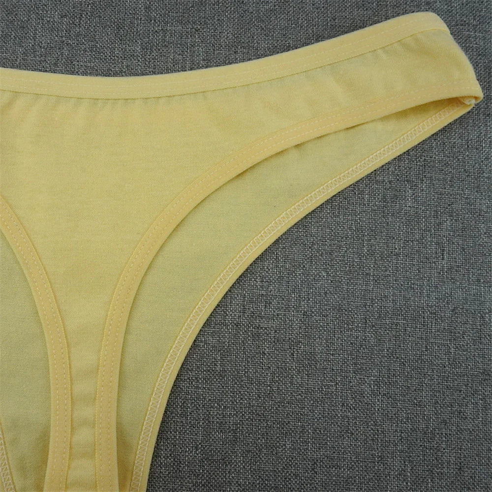 M-XXL Women Thong Panties Sexy Soft Cotton G-String Breathable G-string Underwear Plus Size Color Intimates Lingerie