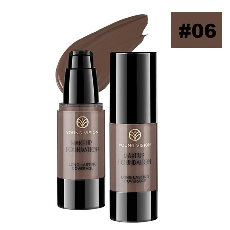 Pure White Liquid Foundation Long-lasting Waterproof Concealer Face Makeup Foundation for COS Stage Christmas Carnival Makeup