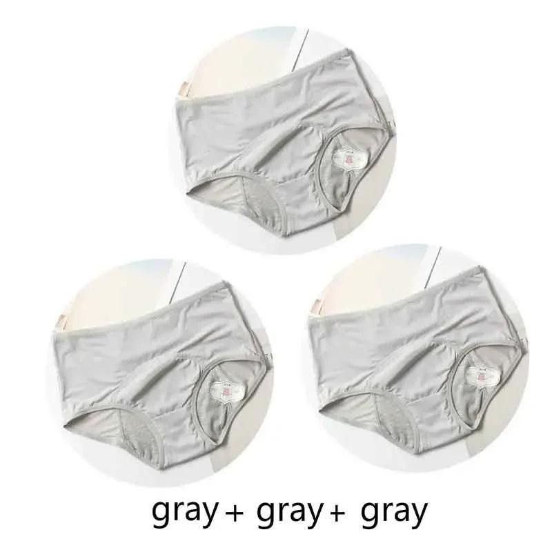 3pcs Leak Proof Menstrual Panties Physiological Pants Women Underwear Period Comfortable Waterproof Briefs