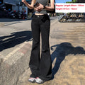 KSTUN 2025 New Low Waist Boot Cut Jeans For Women Fashion Stretch Denim Flared Pants Black Casual Female Bell Bottom Trousers