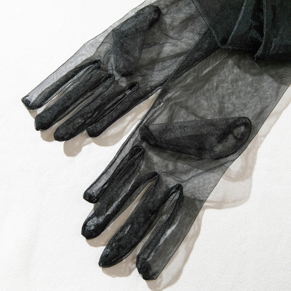 Krasapt New Fashion Sexy Hollow Out Satin Splicing Sexy Female Underwear Women's Embroidery Lingerie Set With GLoves Intimates
