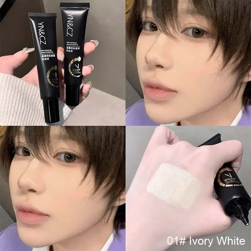 Matte White Foundation Makeup Base Full Coverage Foundation Long Lasting Waterproof Concealer Foundation Cosplay Gothic Makeup