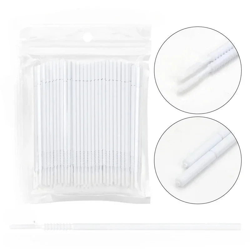 100 Pcs Disposable Spiral  Mascara  Brush Handle Microbrush  Applicator Lashes Brushes Eyelash Extension Makeup Tools lash brush