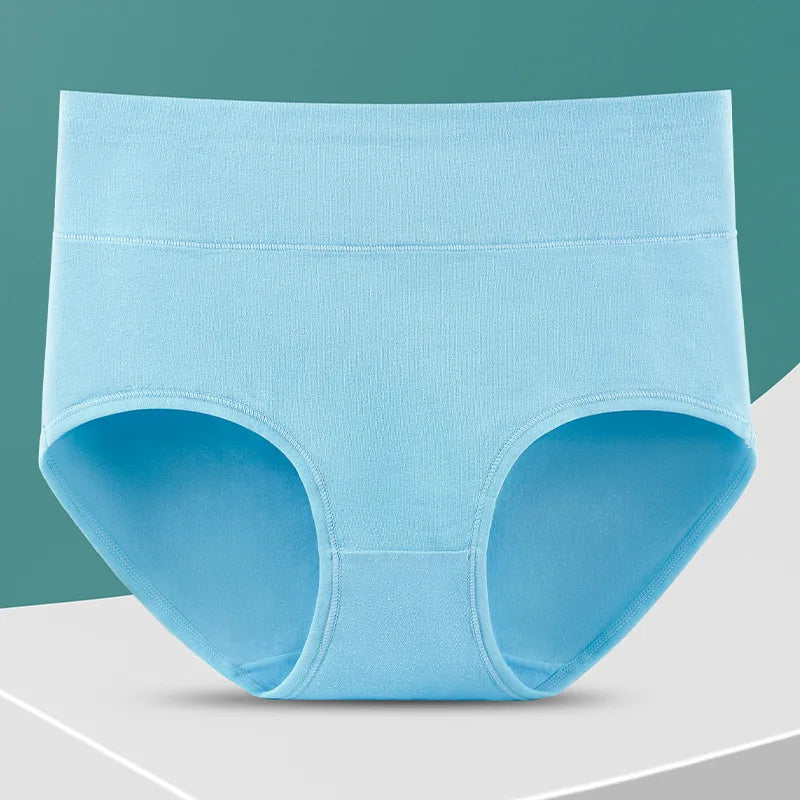 4pcs/pack High Waisted Postpartum Underwear Womens Cotton Underwear Soft Breathable Full Coverage Stretch Panties