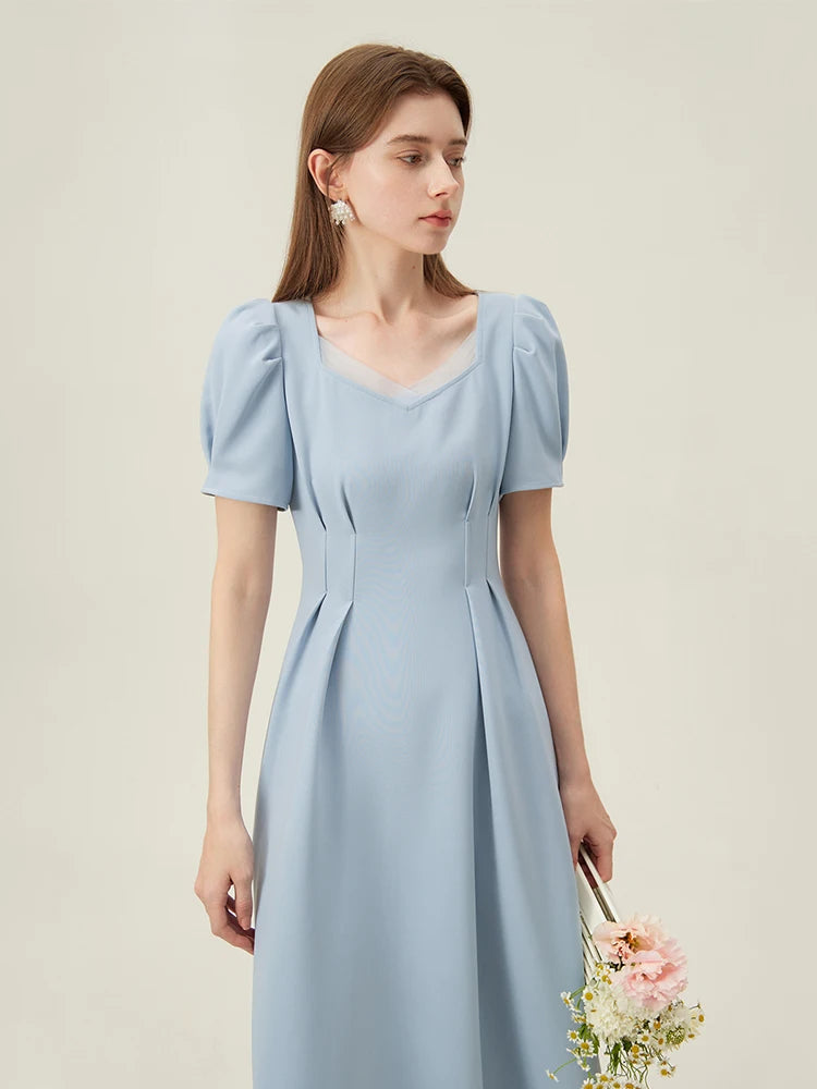FSLE Swan Dress French Style High Waist Dress For Women 2024 Summer New Arrival Dress For Formal Occasions 24FS12193