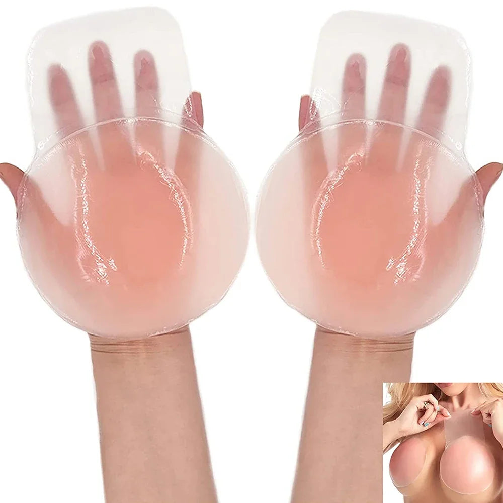 Reusable Women's Chest Petals Lift Silicone Nipple Cover Invisible Flower Leaf Self Adhesive Strapless Backless Stic