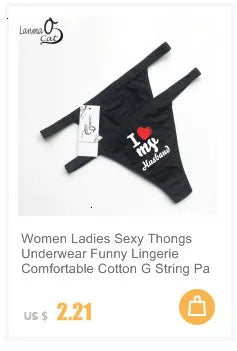 G string Underwear Women Hot Sexy Lingerie Panties Cotton Thongs T back Lingerie Ladies Funny Print T-Back Underwear