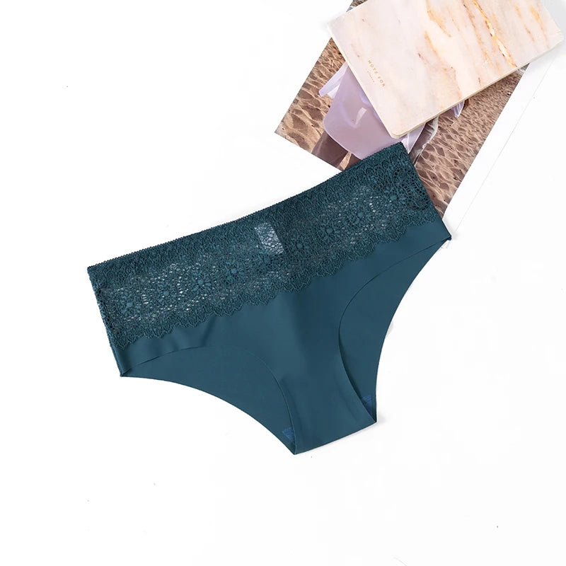 Women's Panties Sexy Lace Seamless Female Underwear for Women Solid Elasticity Sports Lingerie Perpective Briefs Soft Underpants