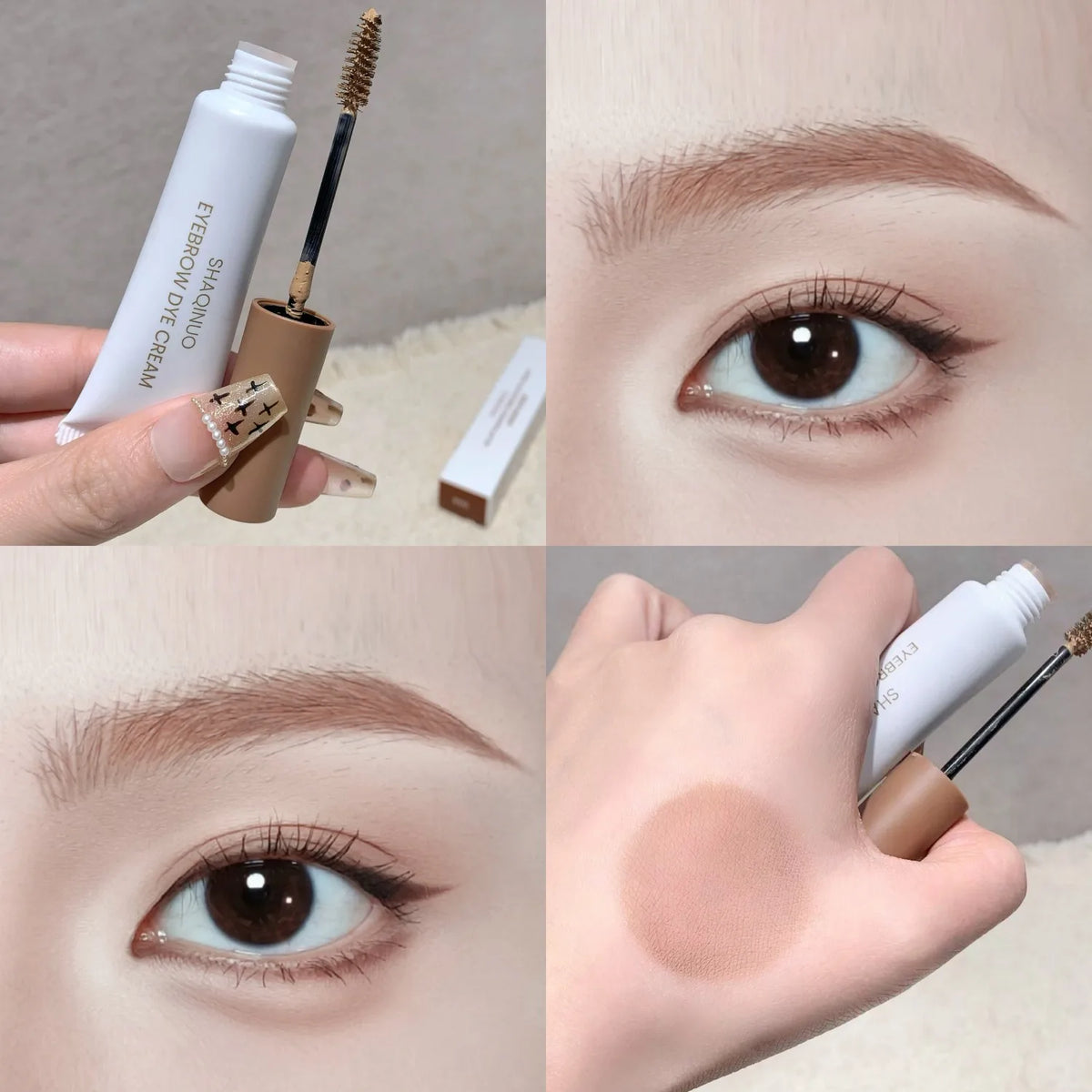 Natural Mist Eyebrow Dye Gel Tint Mascara SHAQINUO Long Lasting Quick Dry Dyeing Brow Tattoo Tinted Cream Brow Makeup