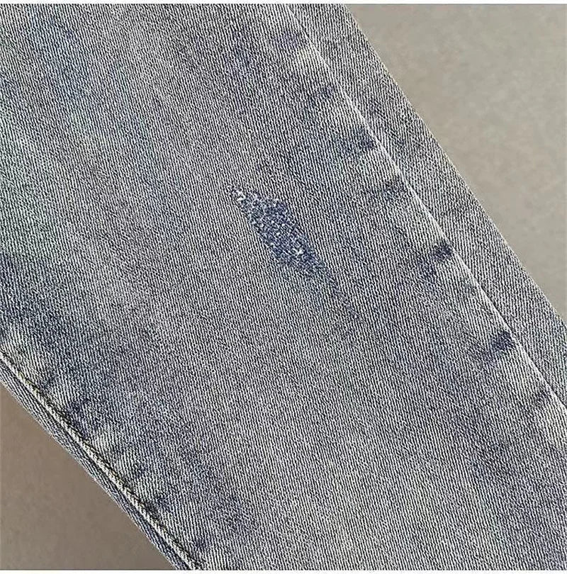 Spring Summer New 2025 Korean Slim Women Jeans Sequins Hot Drilling Denim Pants Ladies Pencil Cowboy Pants Trousers Lady
