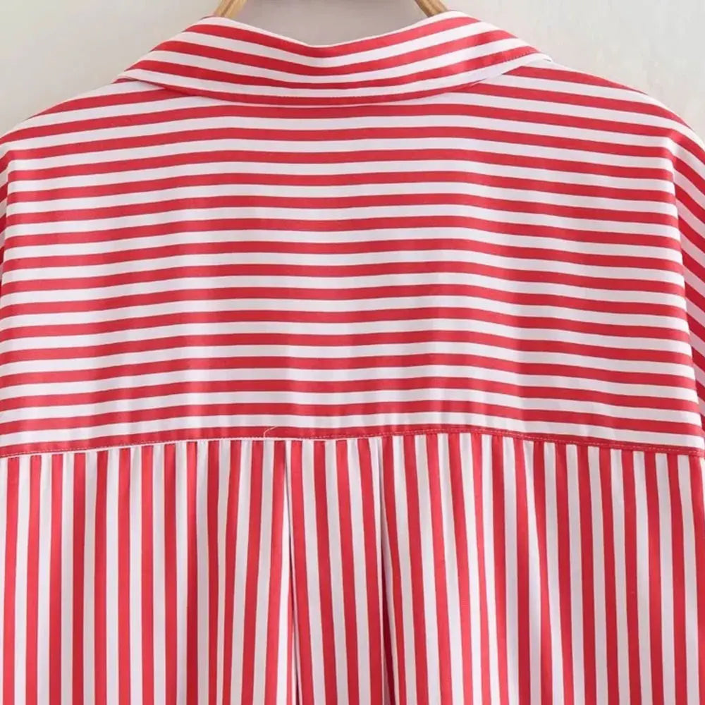 Oversized Poplin Shirts for Women, Long Sleeve, Button-up, Loose Female Blouses, Chic Tops, Fashion
