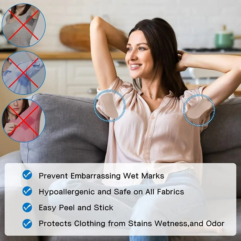 Armpit Sweatproof Patch Men Women Keep Clean Refreshing Self-adhesive Absorb Sweat Sticker Plantar Sweat Absorbing Light Paster