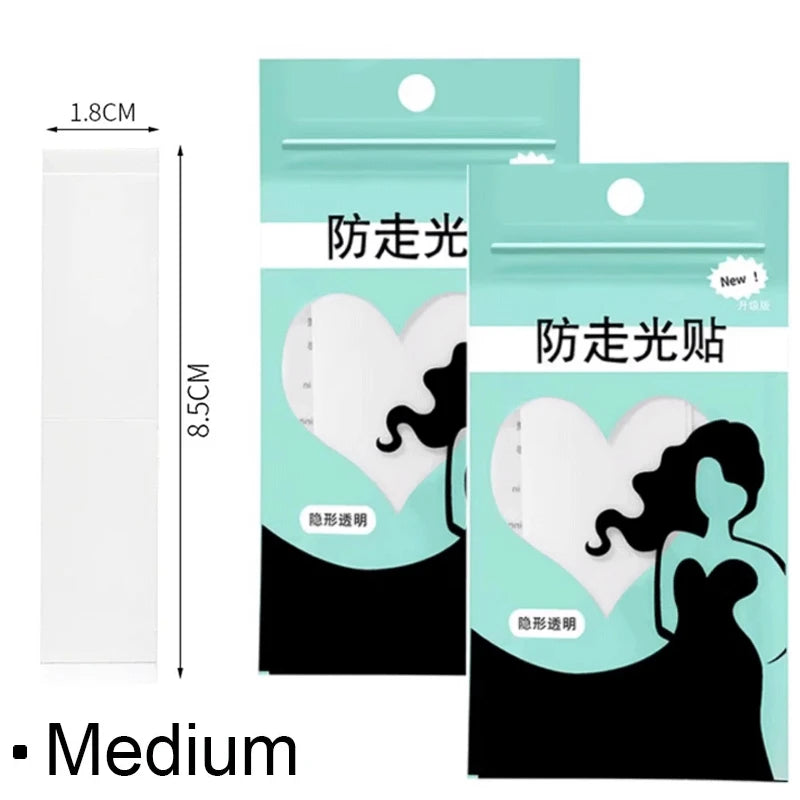Double Sided Body Tape Self-Adhesive Bra Clothes Dress Shirt Secret Sticker Clear Lingerie Tape Anti-naked Invisible Chest Patch