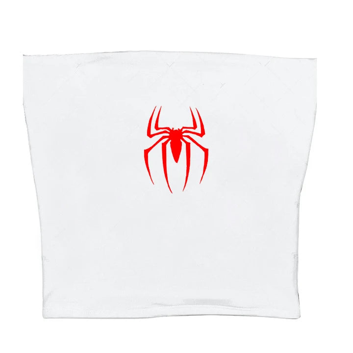 Y2k Tank Tops Sexy Women Summer Camis Punk Y2K Harajuku Sleeveless Spider Printed Tights Vest Femme Streetwear Graphic EMO Girls