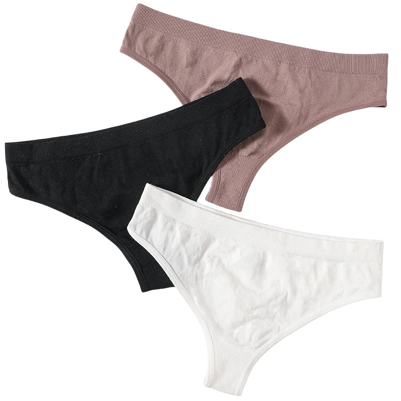 10Pcs/Set Seamless Thongs G-String Women Panties Sexy Underwear Female Underpants Sexy Lingerie Low Waist Sport Bottoms M-XL